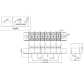 7.62mm 나사 펜스 타입 귀를 가진 PCB 터미널 블록